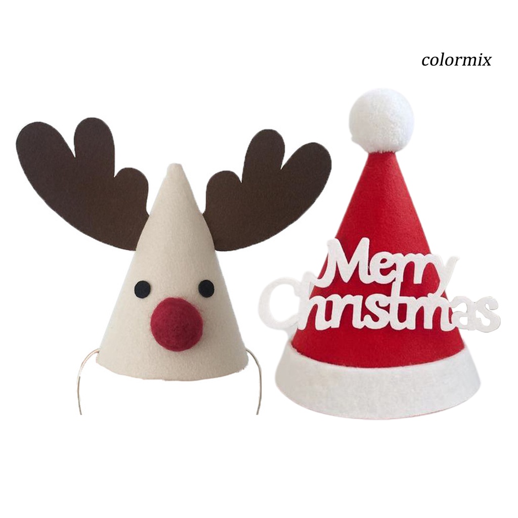 Cjr Mũ Giáng Sinh Tinh Tế Bằng Vải Không Dệt Trang Trí Cây Thông Noel Cho Trẻ Em