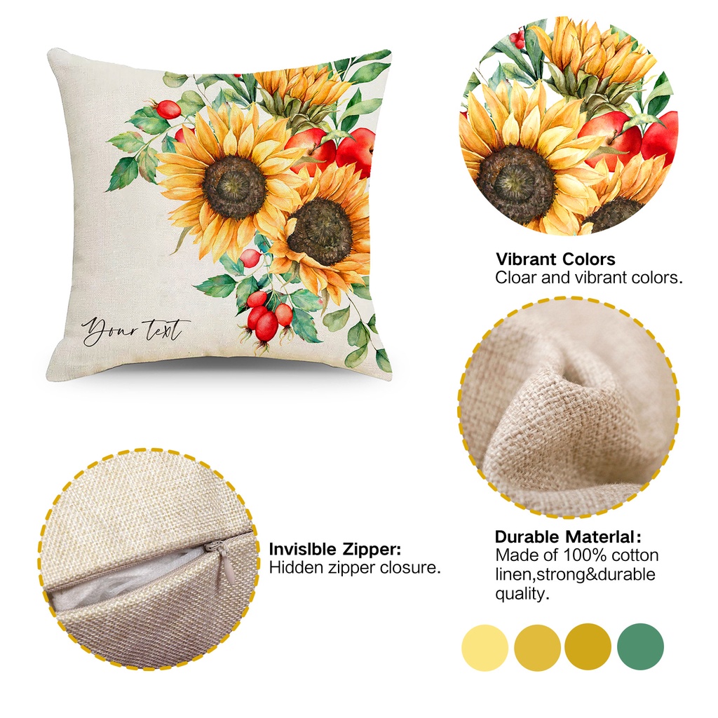 60 × 60.50 × 50.45 × 45.40 × 40.Vỏ Gối Hình Vuông Bằng Vải Lanh In Họa Tiết Hoa Lá Trang Trí Nhà Cửa