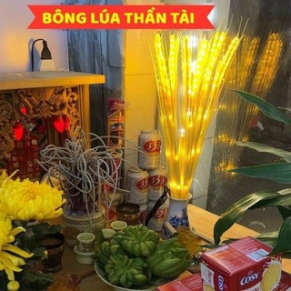 Combo 10 đèn led bông lúa mạch thần tài bông lúa vàng đèn trang trí bàn thờ phòng khách