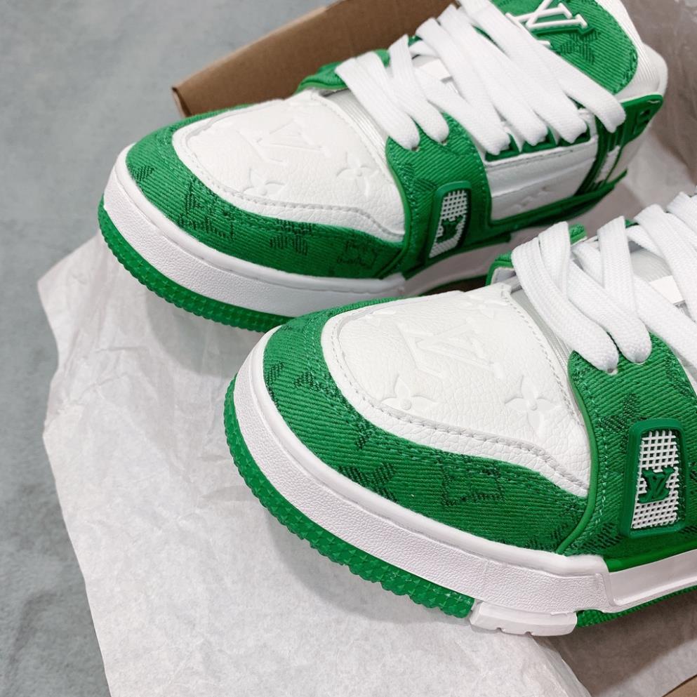 Giaydepthaovy.99 Giày LV trainer xanh, Giày thể thao LV Xanh Lá green hot 2022 Bản Cao Cấp Full Box