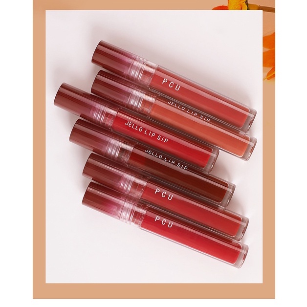 Son Kem Tint Bóng PCU Jelly Lip Sip Oulesong Tinh Chất Dưỡng Môi Mềm Mịn