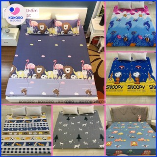Ga Chống Thấm Cotton Hàn Quốc Cao Cấp, Drap trải giường chống thấm cho bé - Kokoro-Bedding