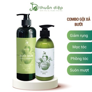 Combo dầu gội dầu xả bưởi mọc tóc nhanh, giảm rụng tóc, tóc chắc khỏe suôn mượt Thuần Diệp