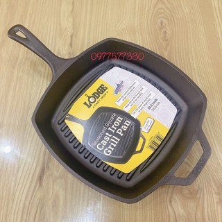 Chảo gang Lodge vuông 26cm có rãnh