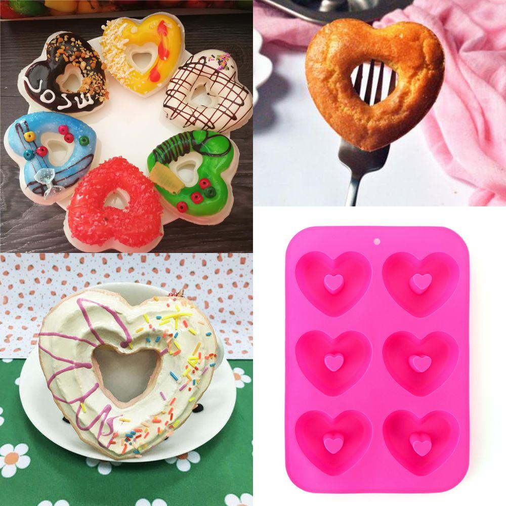 Khuôn Làm Bánh Donut Hình Trái Tim Có Thể Tái Sử Dụng