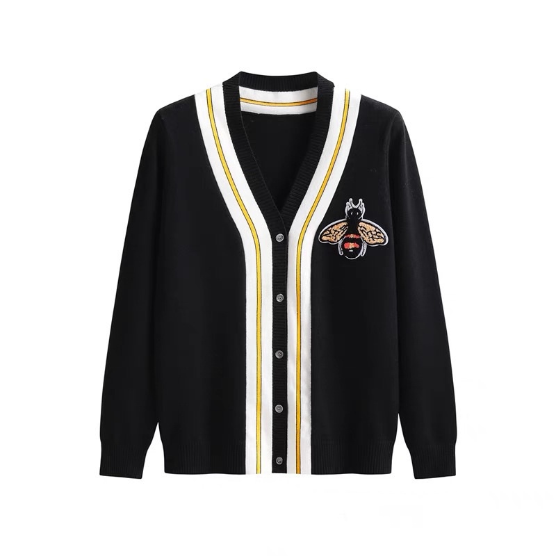 Áo Khoác Cardigan GC Thêu Hình Con Ong -Áo Hoodie Nỉ Dày Dặn Dáng Rộng Mặc Đôi Cự Ấm Hót 2022