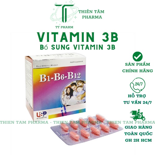 B1 B6 B12 - Bổ sung VITAMIN nhóm B (B1, B6, B12) cho cơ thể, hỗ trợ tăng cường sức khỏe nâng cao sức để kháng