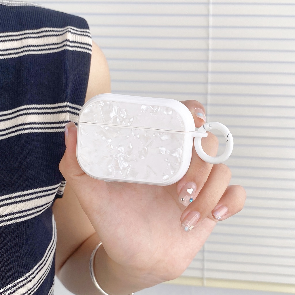 Vỏ Bảo Vệ Hộp Sạc Tai nghe không dây AirPods 1 2 3 Pro2 2022 Bằng Tpu Mềm Chống Rơi Họa Tiết Đá Hoa Cương Lấp Lánh