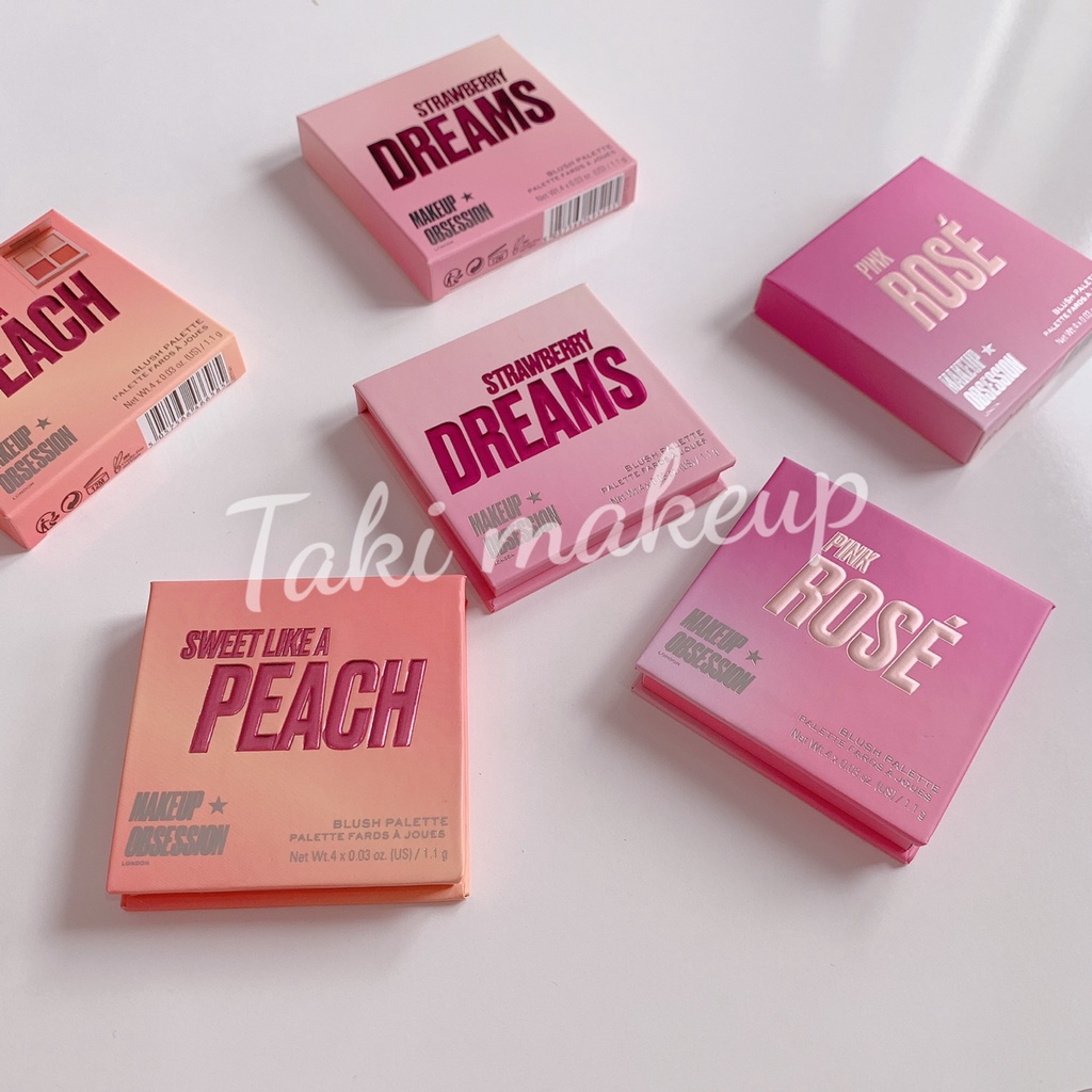 Bảng Phấn Má 4 Ô Revolution Blush Palette Makeup Obsession