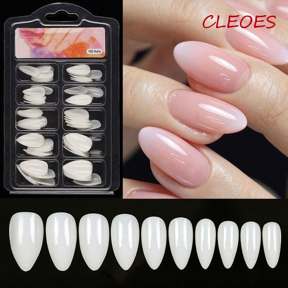 Móng Tay Giả Che Phủ Toàn Diện Tháo Rời Được CLEOES Almond Dành Cho Salon Làm Đẹp