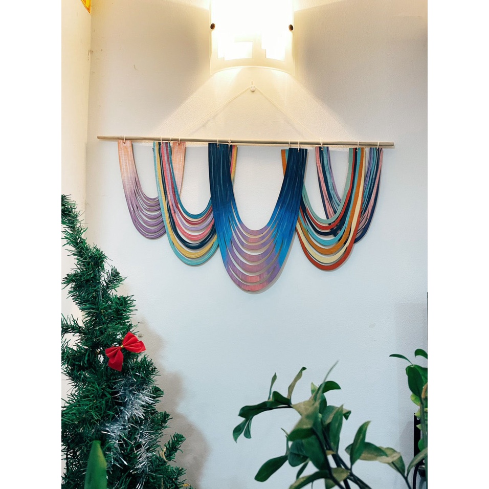 Bộ treo Cầu Vồng sắc màu bằng gỗ tô thủ công phong cách Colour Block tạo không gian tươi trẻ, hiện đại, thời thượng