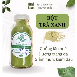 Bột trà xanh đắp mặt nguyên chất dạng lọ - ngăn mụn, dưỡng trắng, căng da, ngừa lão hóa