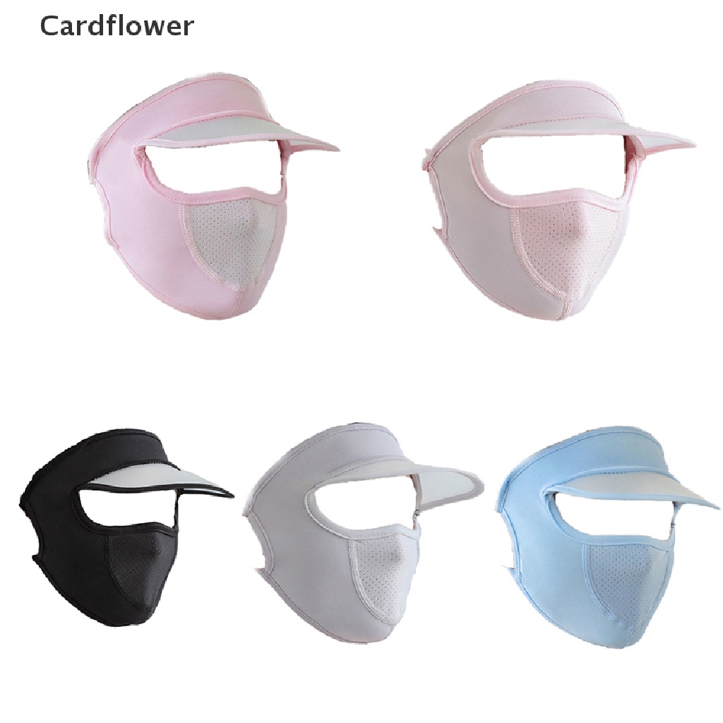 &lt; Cardflower &gt; Mặt Nạ Vải Lụa Lạnh Mỏng Thoáng Khí Dáng Dài Che Phủ Toàn Diện Cho Nữ Vào Mùa Hè