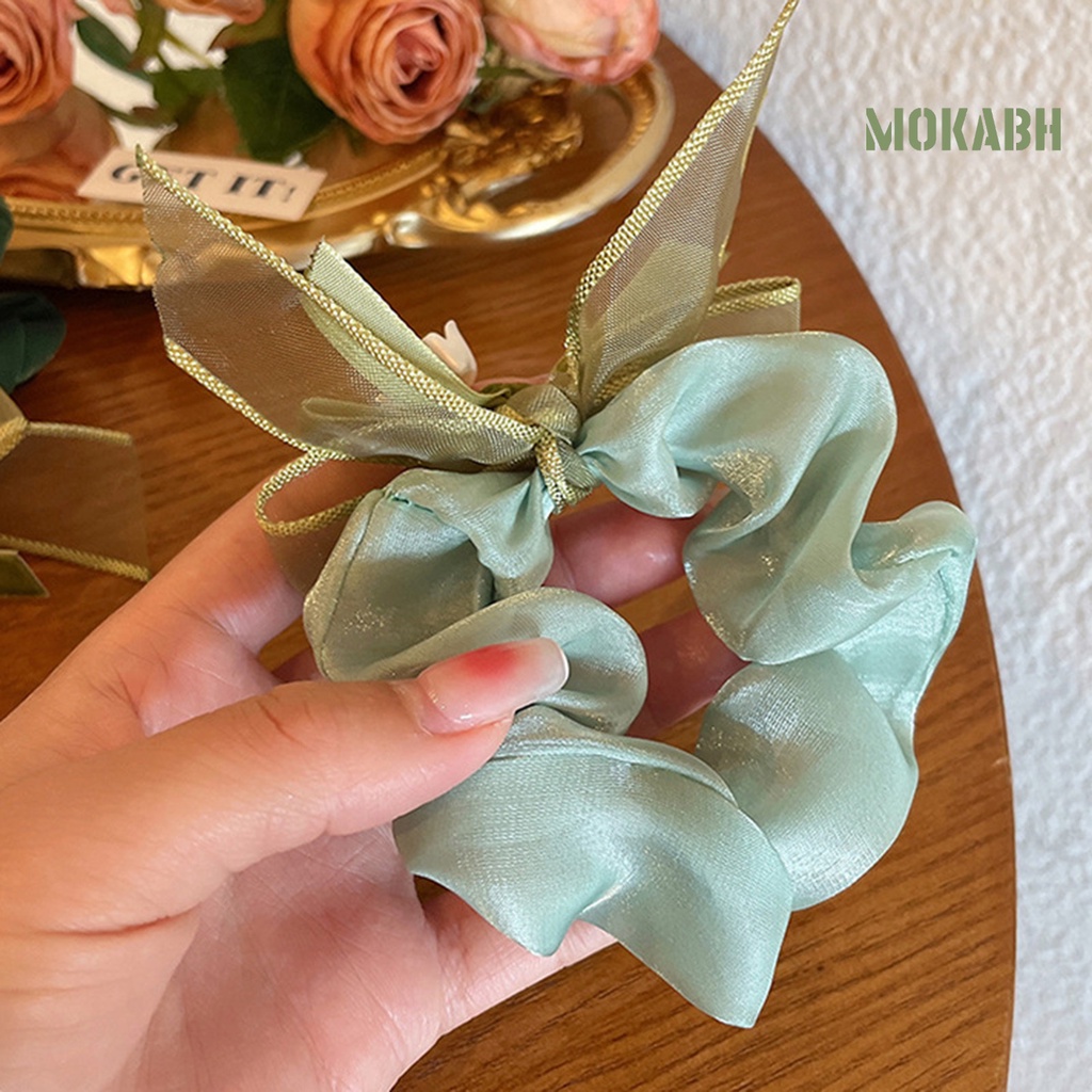 Dây Cột Tóc Thắt Nơ Màu Sắc Tương Phản Xinh Xắn Cho Nữ