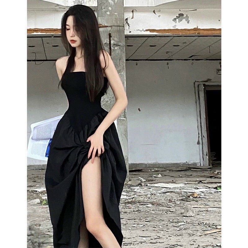 Đầm Dây Gân Trơn Phối Kate Ulzzang D107