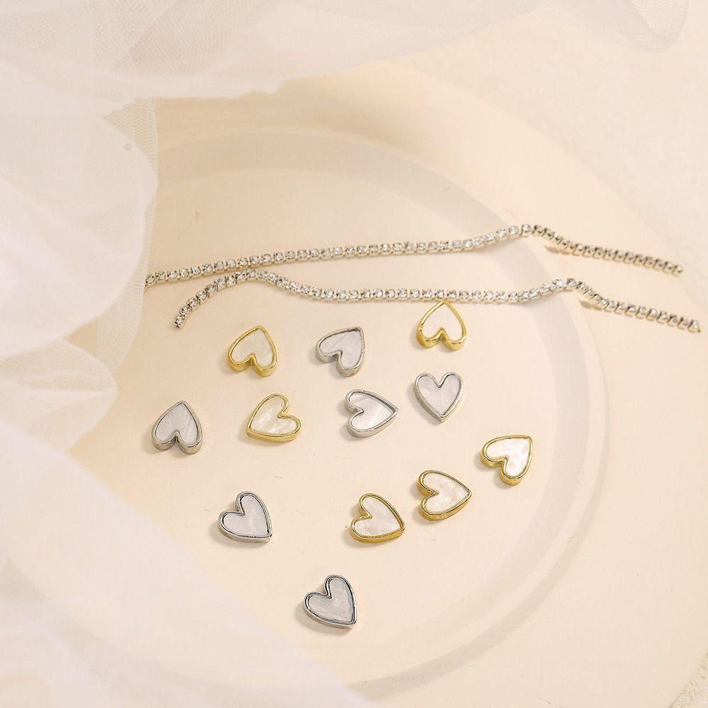 FALLFORBEAUTY Bộ Phụ Kiện Trang Trí Móng Nghệ Thuật 3D Hình Trái Tim Xinh Xắn