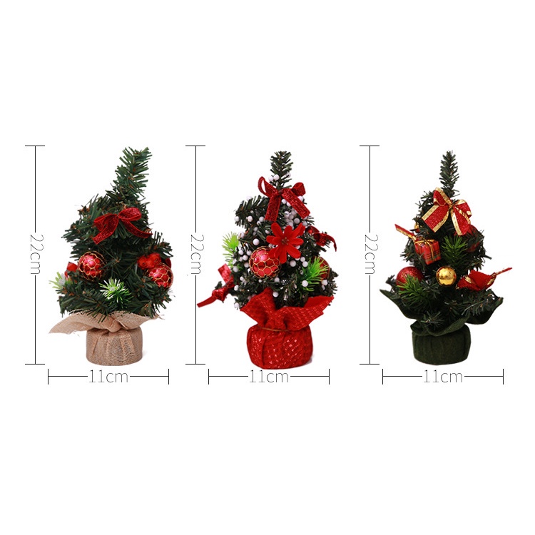 Cây Thông Giáng Sinh Mini 20cm Trang Trí Bàn Làm Việc