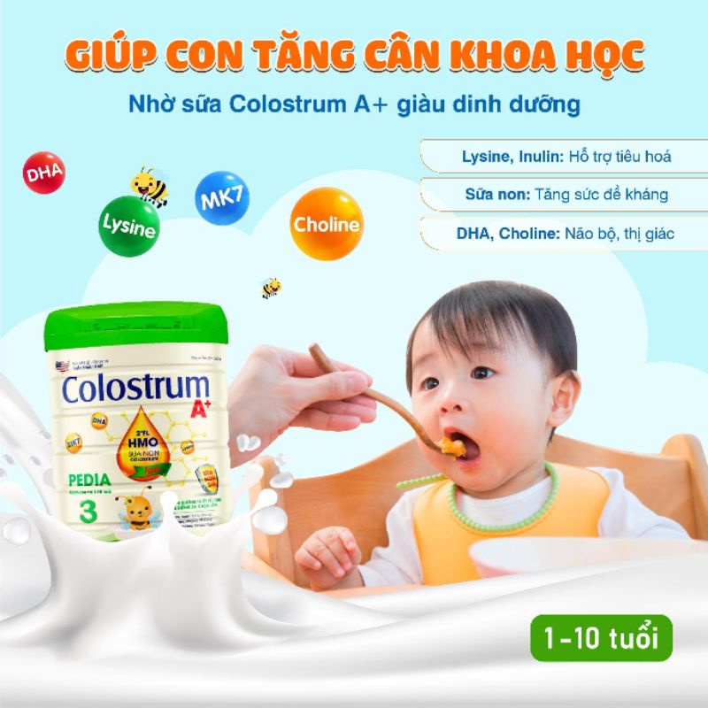 Sữa Non colostrum a+ cho trẻ biếng ăn từ 1-10 tuổi 900g - nanofood