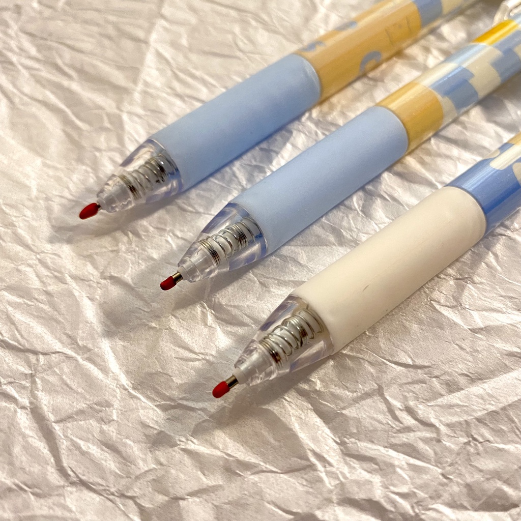 Bút gel bấm Umei Sea Salt & Cheese nắp cài trứng,cheese ngòi kim mực đen BUM-2675