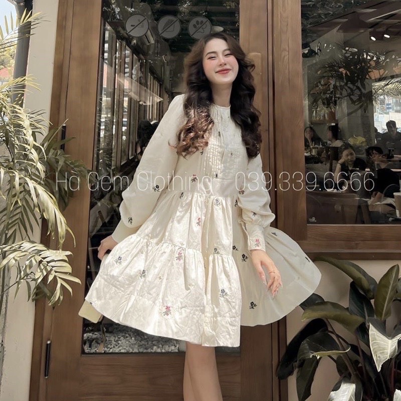 Váy babydoll hoa liên cao cấp vải chất đẹp lót lụa - Taylor Dress