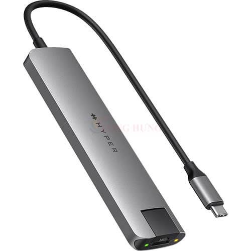 Cổng chuyển đổi HyperDrive 7-in-1 Slab USB-C Hub HD22H - Hàng chính hãng - Sạc nhanh PD 90W, xuất hình ảnh 4K60Hz