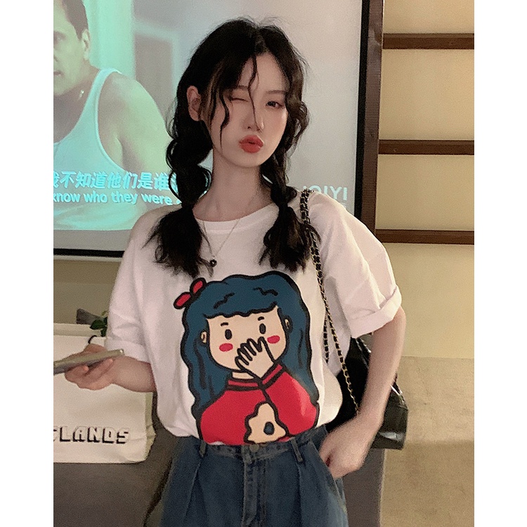 NRVP Áo Thun Unisex Mùa Hè Dáng Suông Tay Cộc Phong Cách Hàn Quốc Cho Nam Nữ