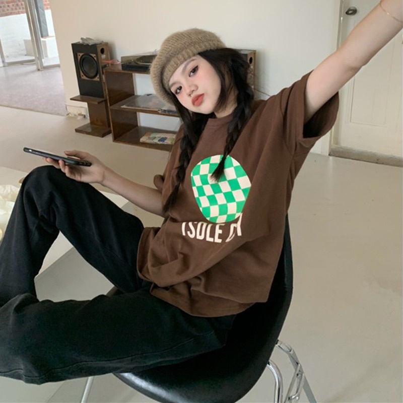 NRVP Áo Thun Unisex Mùa Hè Dáng Suông Tay Cộc Phong Cách Hàn Quốc Cho Nam Nữ