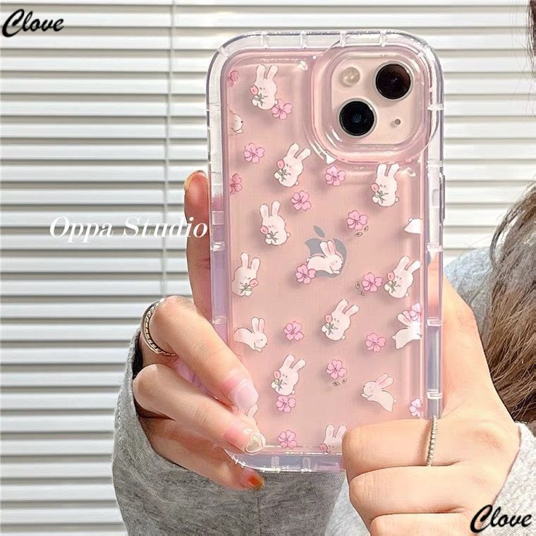 Ốp Điện Thoại Mềm Chống Sốc In Hình Thỏ Cho iPhone12iPhone1414Pro 14 13 11