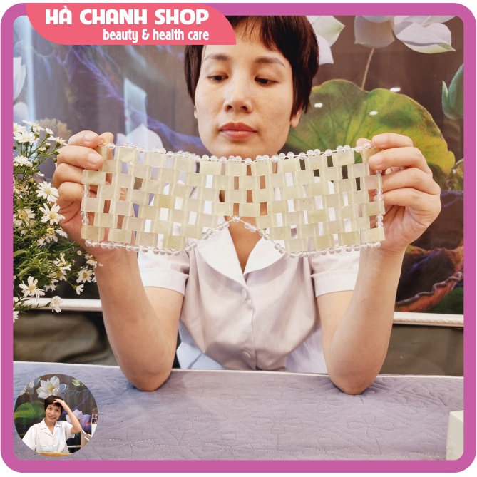 Mặt Nạ Mắt Đá Lạnh Authentique Jade Thư Giãn Chườm Nóng Lạnh Vùng Mắt Đẹp Hết Thâm Đau Mỏi Mắt