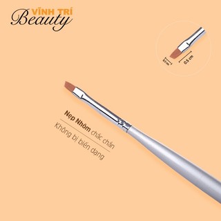 Cọ bản xéo FOL – lông mịn đàn hồi, đầu cắt góc; line chéo, bo viền, mảng nghiêng nhanh và mượt.