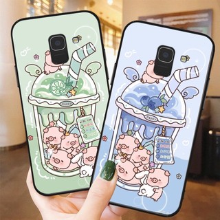 Ốp lưng điện thoại Samsung j6 2018 / ss j6 plus / ss j6+ / ss a8 2018 / ss a8 plus 2018 trà sữa phong cách tuổi teen