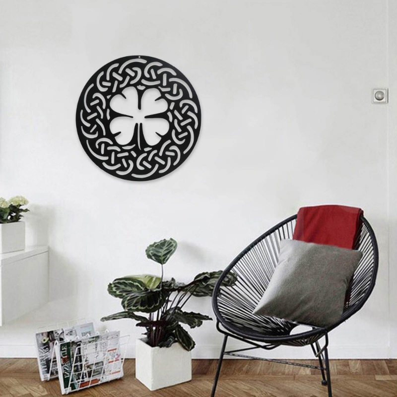 Phụ Kiện Trang Trí Nhà Cửa Hình Nút Thắt Màu Đen Bằng Kim Loại Nghệ Thuật