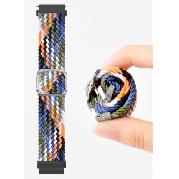 Dây Nylon Bện Co Giãn Cho Đồng Hồ Thông Minh Samsung Galaxy Watch 5 4 40 / 44mm Watch5 Pro 45mm Watch4 Classic 42 / 46mm