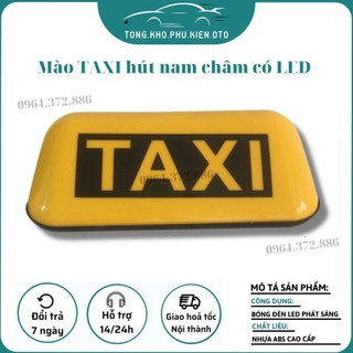 Mào TAXI hút nam châm, có đèn LED gắn nóc ô tô