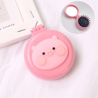 Lược Gấp Kèm Gương