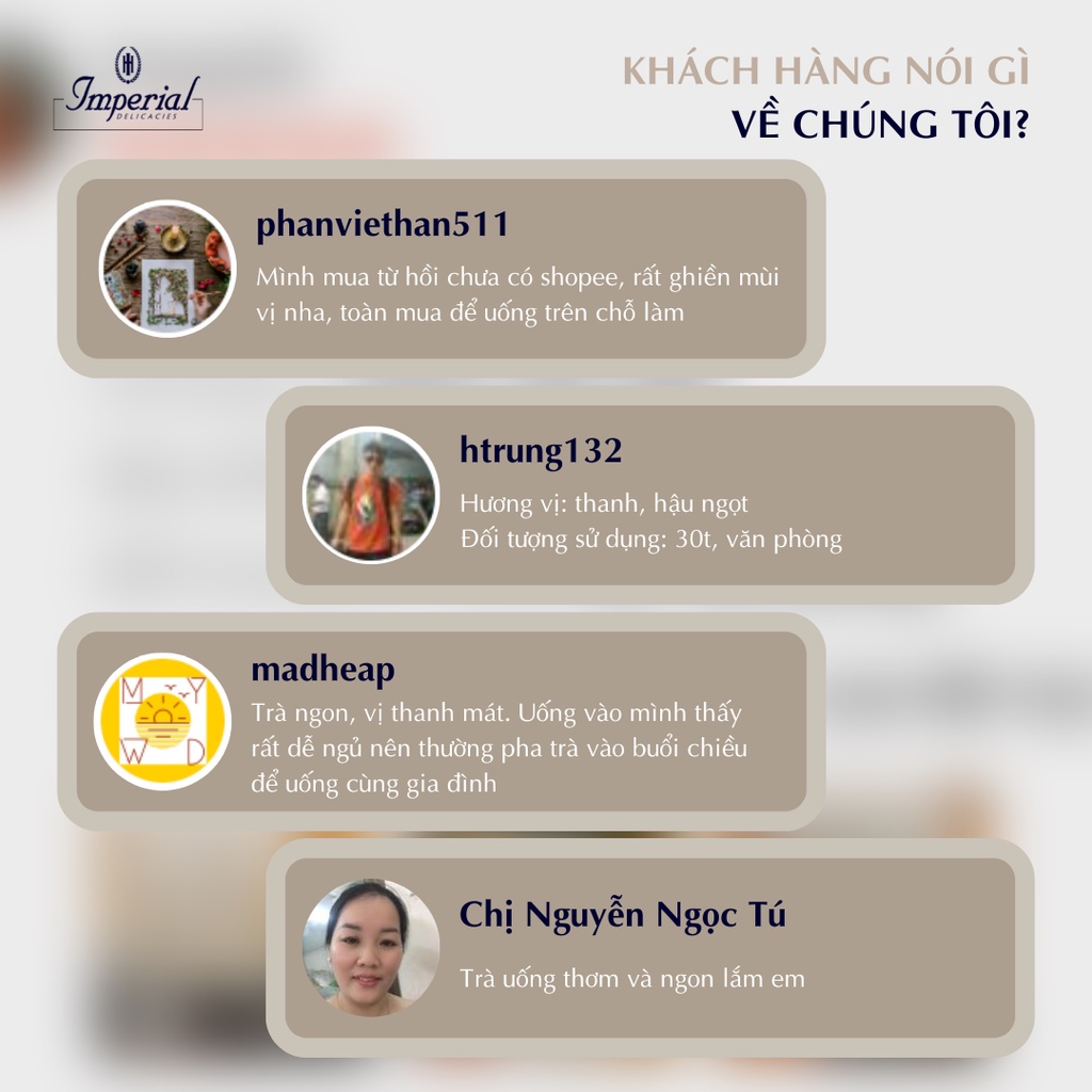 Quà tặng sức khoẻ trà mãng cầu Imperial Delicacies gói zip tiện dụng 100g