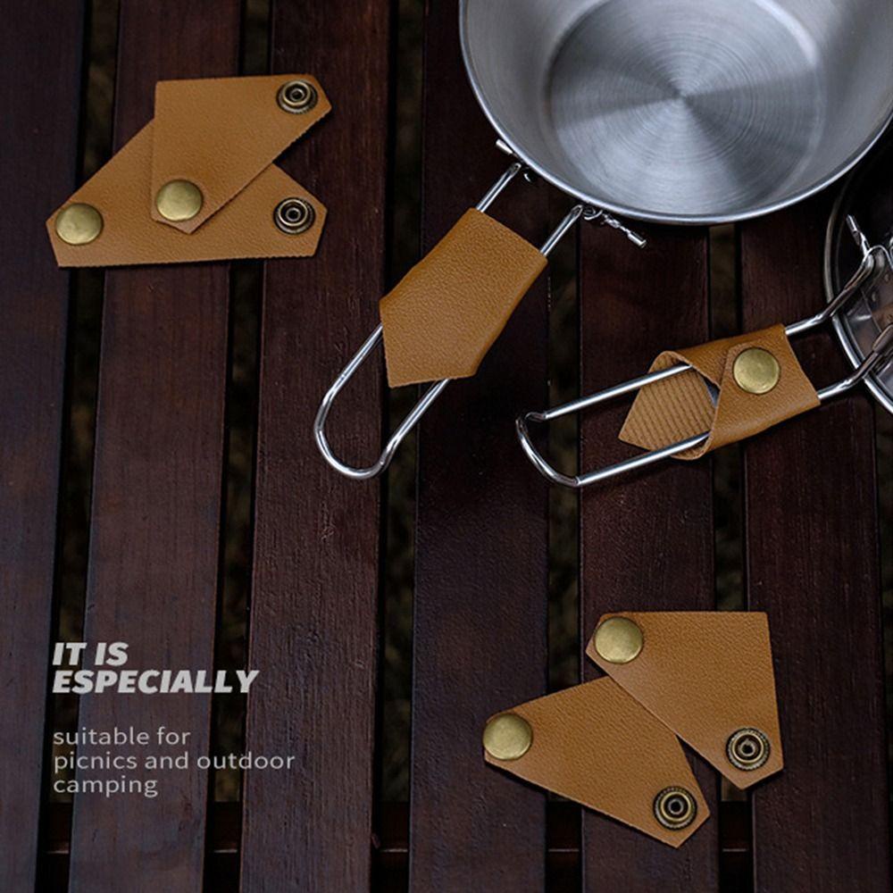 PATRICIA Vỏ Da Bọc Tay Cầm Tô Chén Sử Dụng Ngoài Trời Tiện Lợi