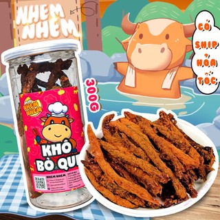 Khô bò que cay 250g Nhem Nhem đồ ăn vặt Hà Nội vừa rẻ vừa ngon