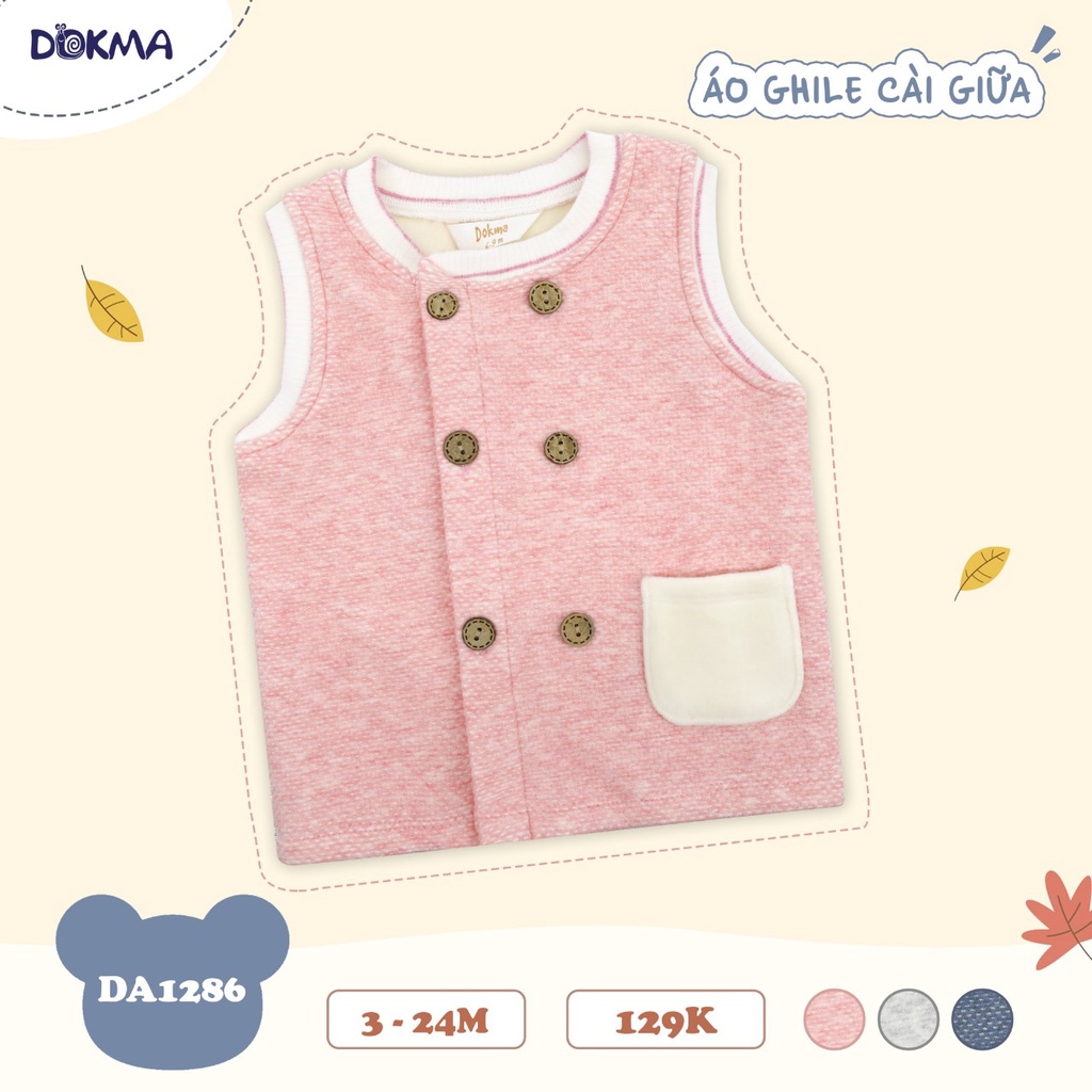 Áo gile lót lông dày ấm Dokma DA1286