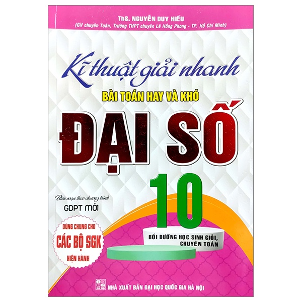 Combo Sách Kĩ Thuật Giải Nhanh Bài Toán Hay &amp; Khó Đại Số + Hình Học 10 (Bộ 2 Cuốn)-HA