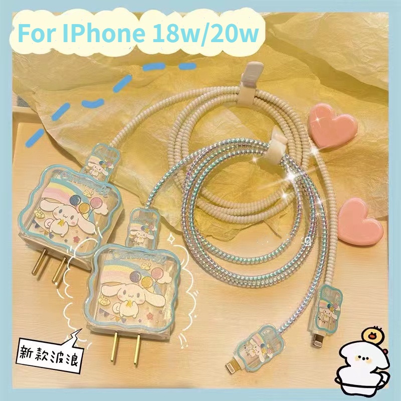 1 Set 5 Phụ Kiện Bảo Vệ Dây Cáp Sạc Nhanh Cho Iphone iP 18W 20W 14 Pro MAx 13 12