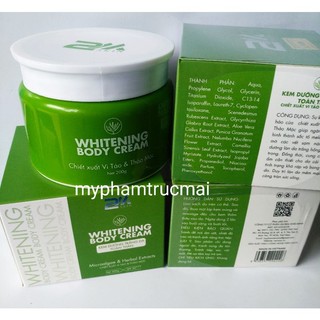 Kem body trắng da vi tảo thảo mộc 2mskin 200g