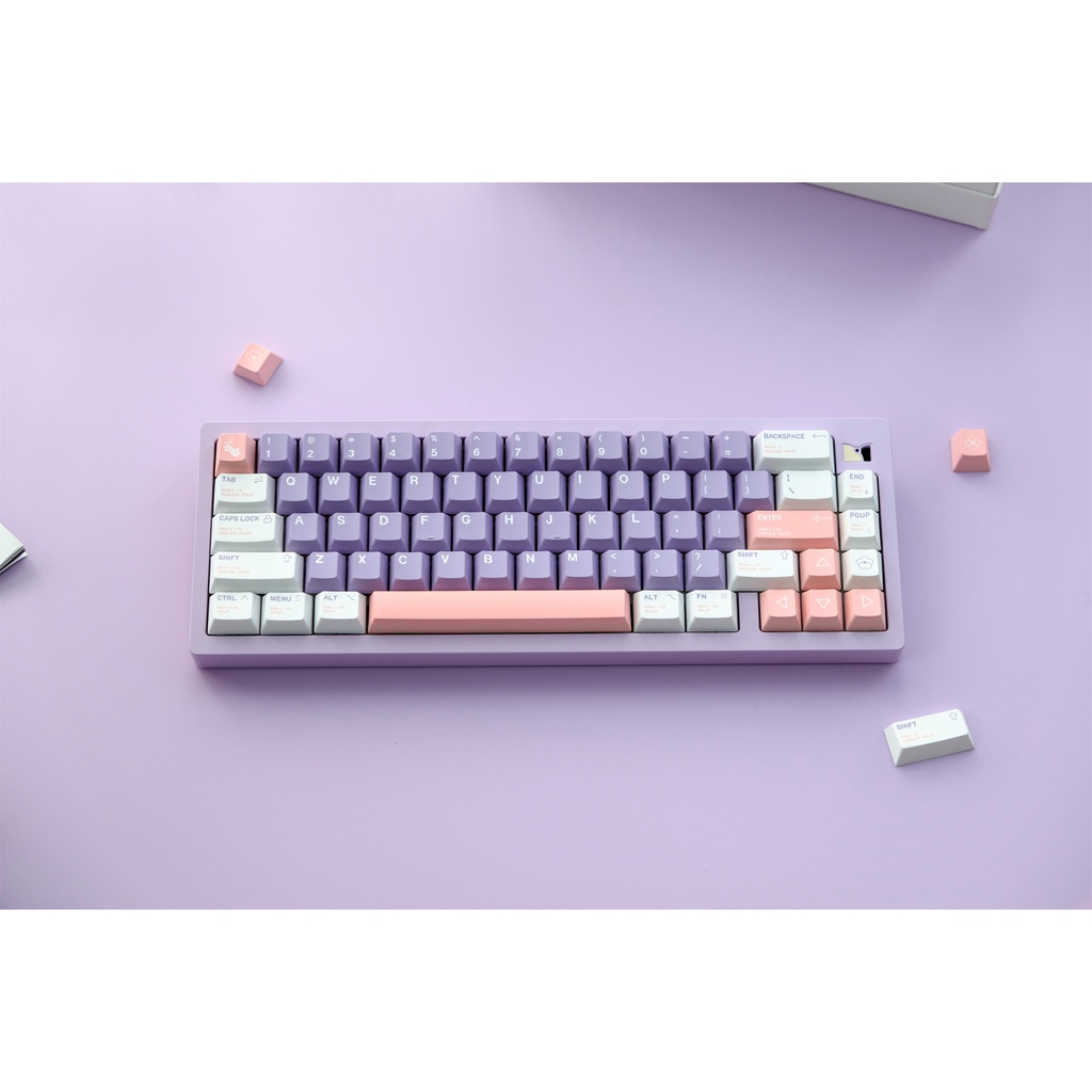 GMK Violets Keycap, 129 phím PBT Keycaps Cherry Profile DYE-SUB Cá nhân hóa GMK Keycaps cho bàn phím cơ