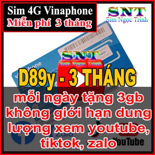 Sim 4G Vina VD149 Miễn Phí Data  6GB/  1 Ngày Và Gọi 12 Tháng Không Cần Nạp Tiền