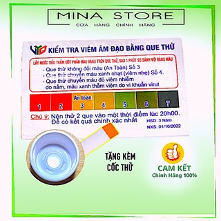 Que thử viêm phụ khoa - que kiểm tra âm đạo tặng kèm cốc