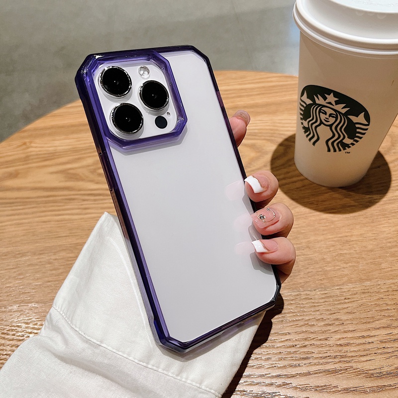 Ốp Điện Thoại Dẻo Trong Suốt Chống Sốc Cao Cấp Sang Trọng Cho iPhone 14 Pro Max Plus 13 Pro Max