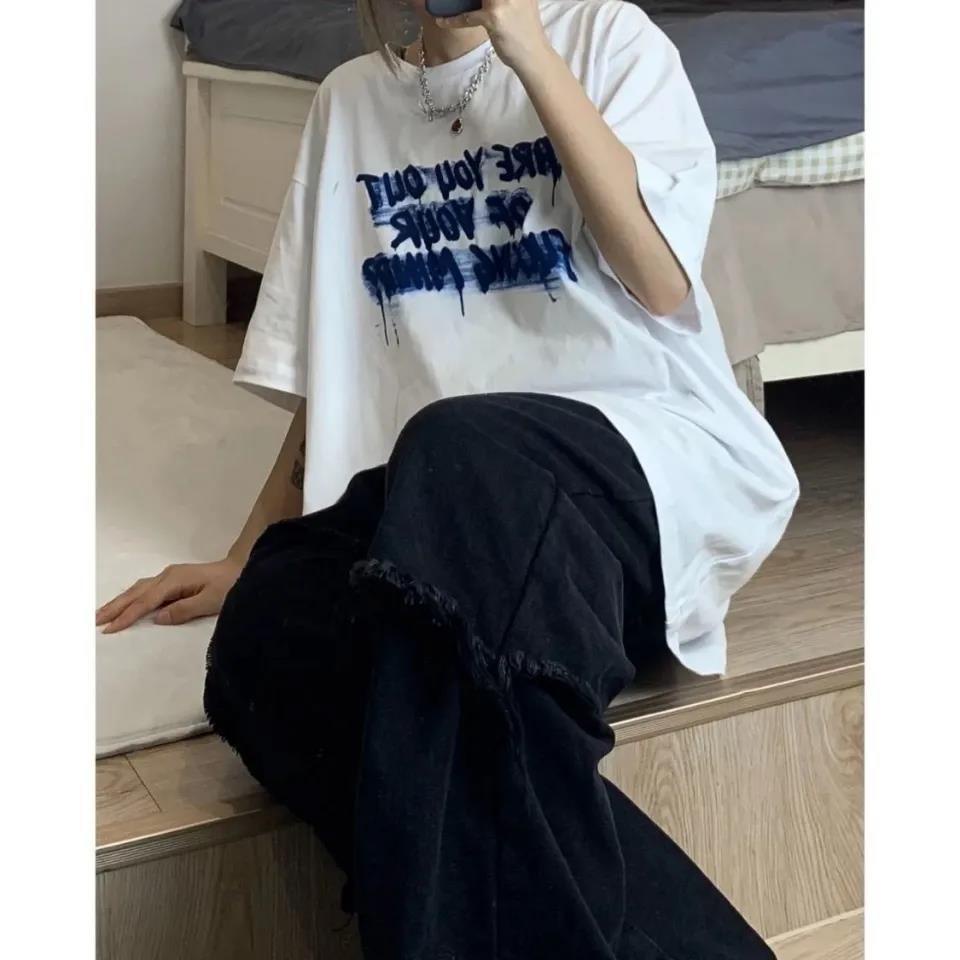 NRVP Áo Thun Unisex Mùa Hè Dáng Suông Tay Cộc Phong Cách Hàn Quốc Cho Nam Nữ