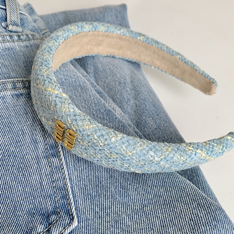 Băng Đô Cài Tóc Bản Rộng In Chữ Thời Trang Thu Đông Phong Cách Mới Cho Nữ