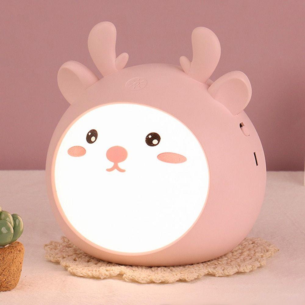 Đèn Ngủ LED Mini Hình Nai Hoạt Hình Dễ Thương
