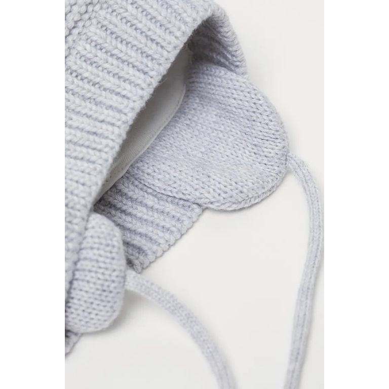 Mũ len hồng xám HM H&M _hàng chính hãng authentic